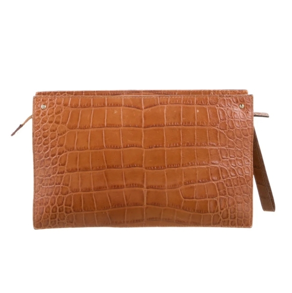 SALE! Embossed Leather Zip Clutch ✨ - Picture 2 of 5